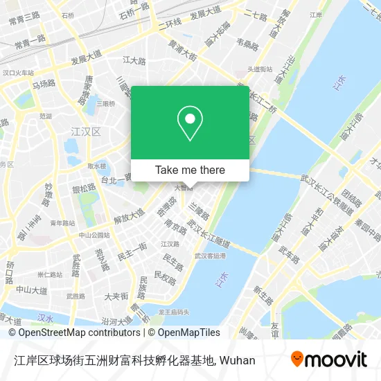 江岸区球场街五洲财富科技孵化器基地 map