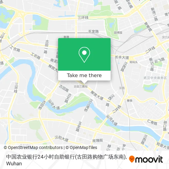 中国农业银行24小时自助银行(古田路购物广场东南) map
