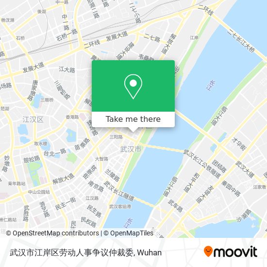 武汉市江岸区劳动人事争议仲裁委 map