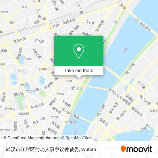 武汉市江岸区劳动人事争议仲裁委 map
