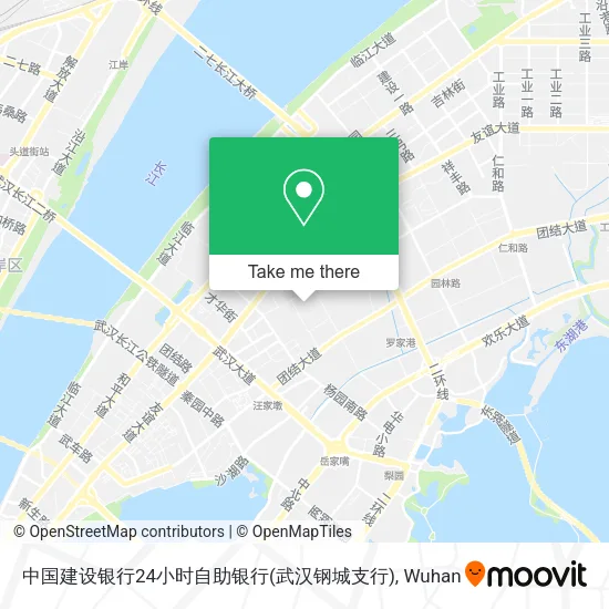 中国建设银行24小时自助银行(武汉钢城支行) map