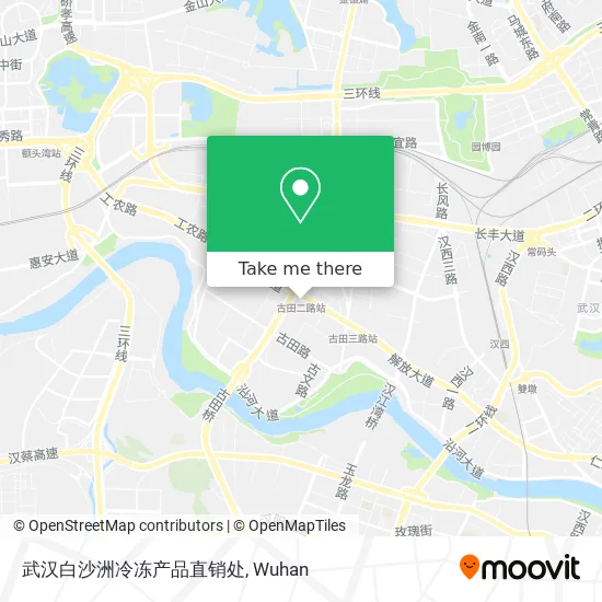 武汉白沙洲冷冻产品直销处 map