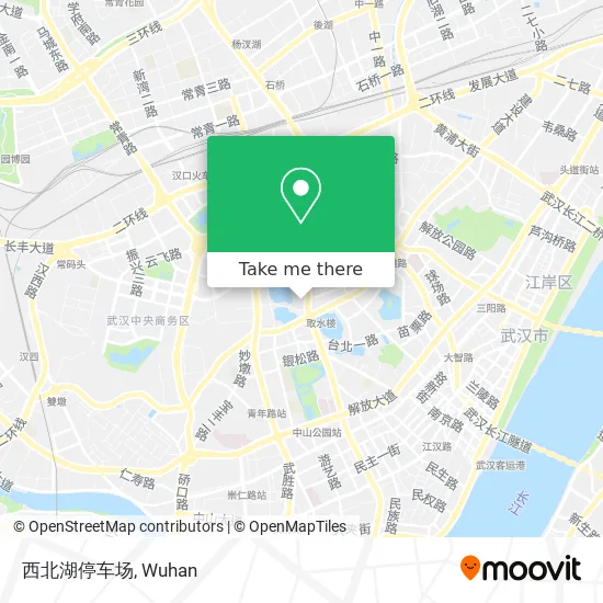 西北湖停车场 map