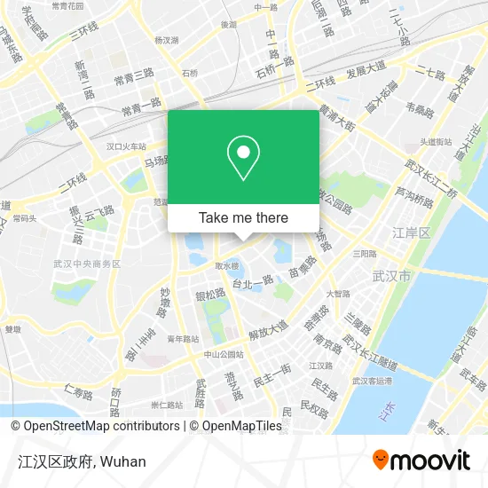 江汉区政府 map