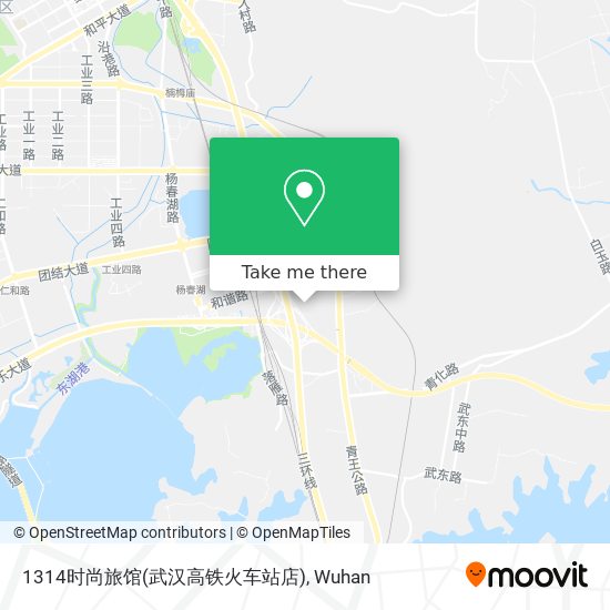 1314时尚旅馆(武汉高铁火车站店) map