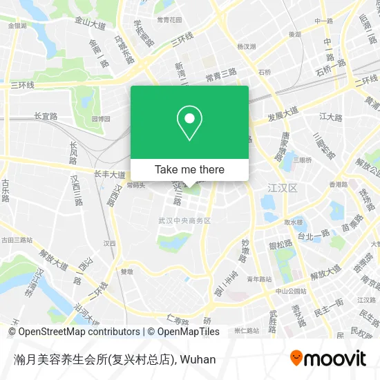 瀚月美容养生会所(复兴村总店) map