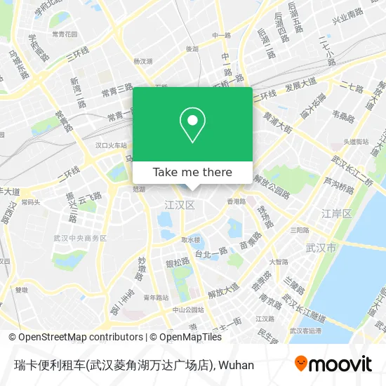 瑞卡便利租车(武汉菱角湖万达广场店) map