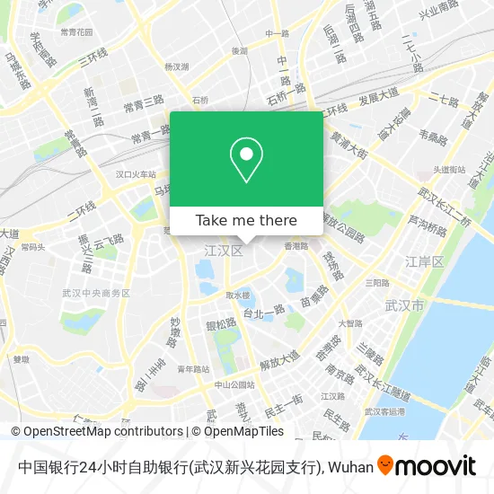 中国银行24小时自助银行(武汉新兴花园支行) map