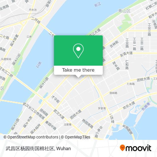 武昌区杨园街国棉社区 map