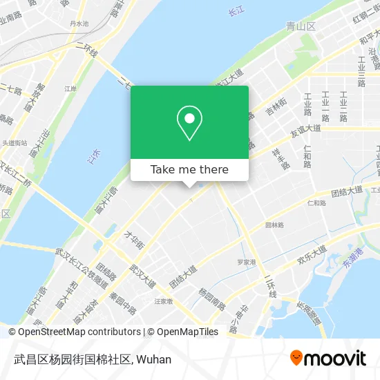 武昌区杨园街国棉社区 map
