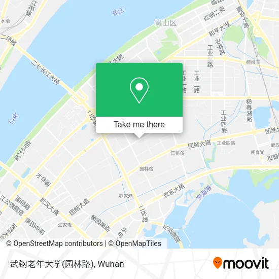 武钢老年大学(园林路) map