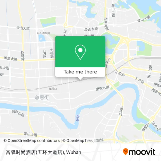 富驿时尚酒店(五环大道店) map
