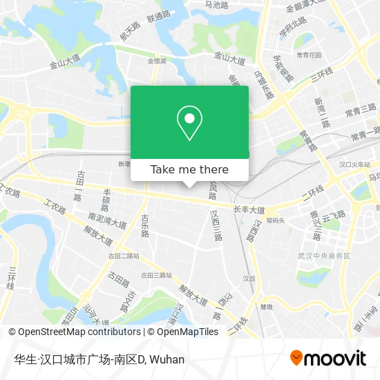华生·汉口城市广场-南区D map