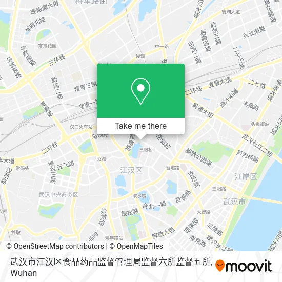 武汉市江汉区食品药品监督管理局监督六所监督五所 map