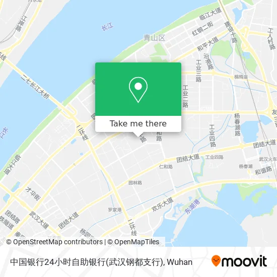 中国银行24小时自助银行(武汉钢都支行) map