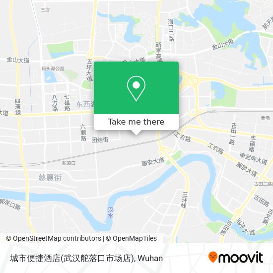 城市便捷酒店(武汉舵落口市场店) map