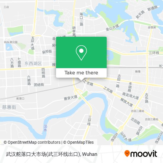 武汉舵落口大市场(武三环线出口) map