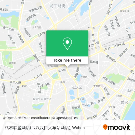 格林联盟酒店(武汉汉口火车站酒店) map