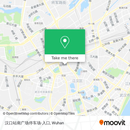 汉口站南广场停车场-入口 map