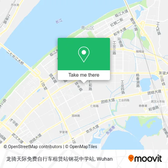 龙骑天际免费自行车租赁站钢花中学站 map