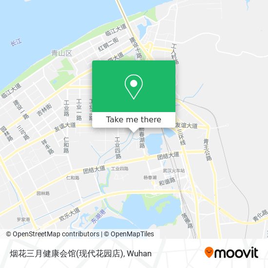 烟花三月健康会馆(现代花园店) map
