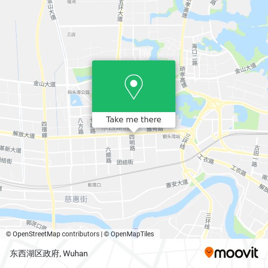 东西湖区政府 map