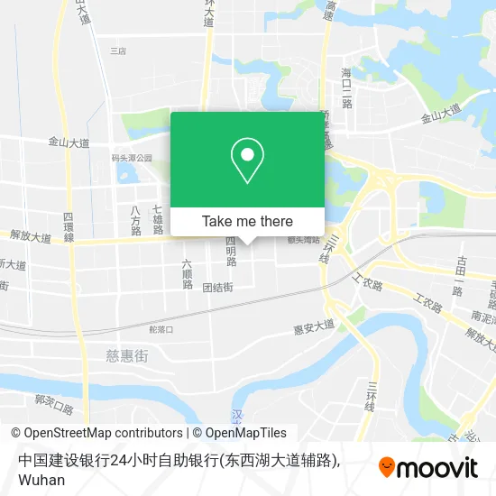 中国建设银行24小时自助银行(东西湖大道辅路) map