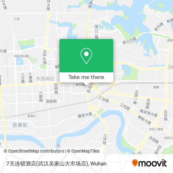 7天连锁酒店(武汉吴家山大市场店) map