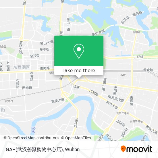 GAP(武汉荟聚购物中心店) map