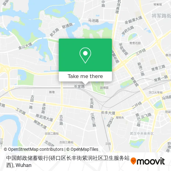 中国邮政储蓄银行(硚口区长丰街紫润社区卫生服务站西) map