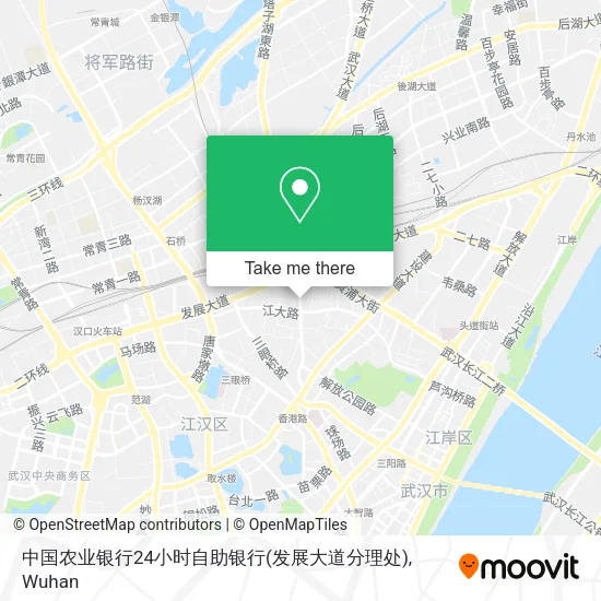 中国农业银行24小时自助银行(发展大道分理处) map