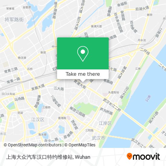 上海大众汽车汉口特约维修站 map