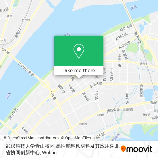 武汉科技大学青山校区-高性能钢铁材料及其应用湖北省协同创新中心 map