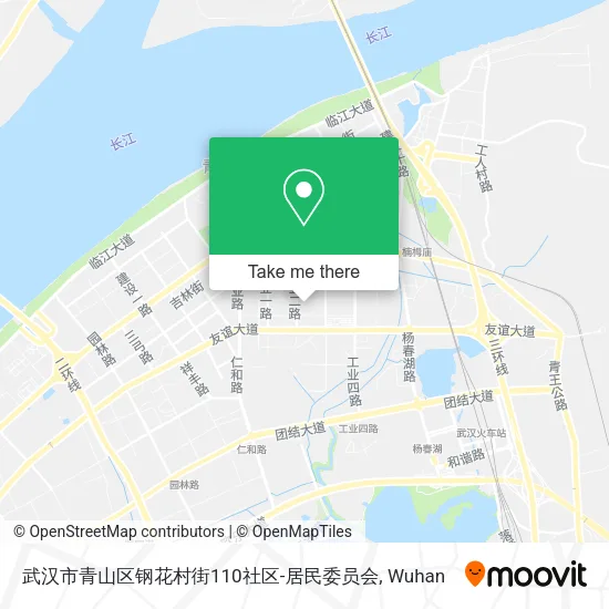 武汉市青山区钢花村街110社区-居民委员会 map