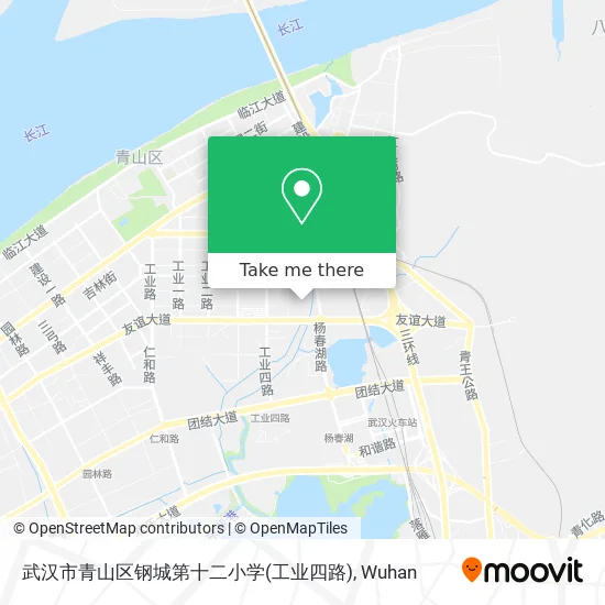 武汉市青山区钢城第十二小学(工业四路) map