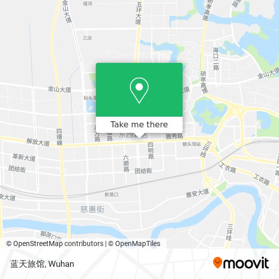 蓝天旅馆 map