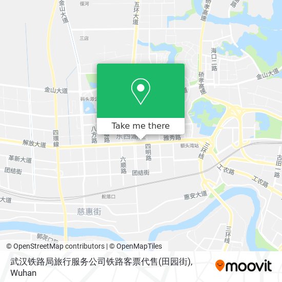 武汉铁路局旅行服务公司铁路客票代售(田园街) map