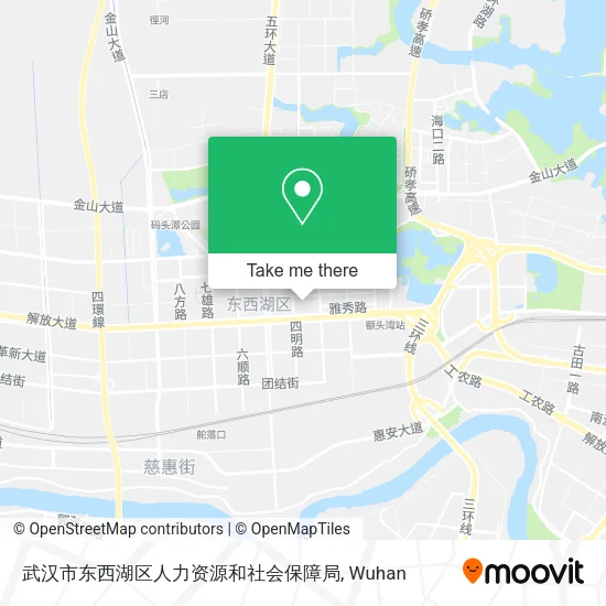 武汉市东西湖区人力资源和社会保障局 map