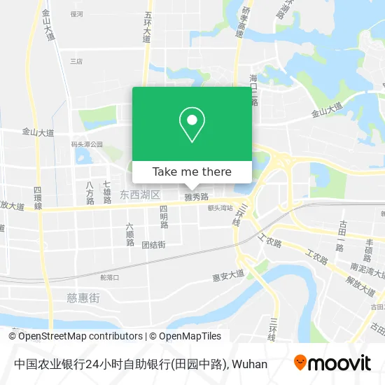 中国农业银行24小时自助银行(田园中路) map