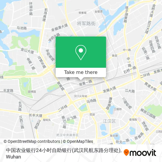 中国农业银行24小时自助银行(武汉民航东路分理处) map