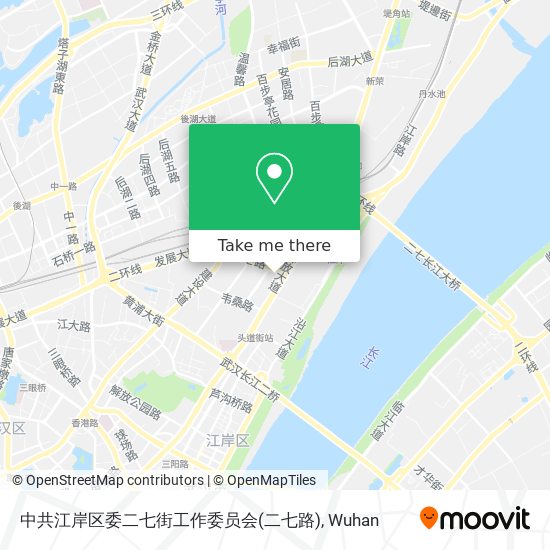 中共江岸区委二七街工作委员会(二七路) map