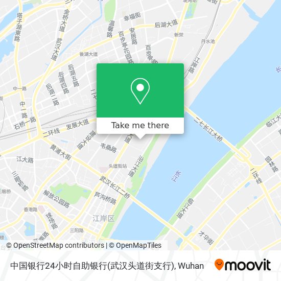 中国银行24小时自助银行(武汉头道街支行) map