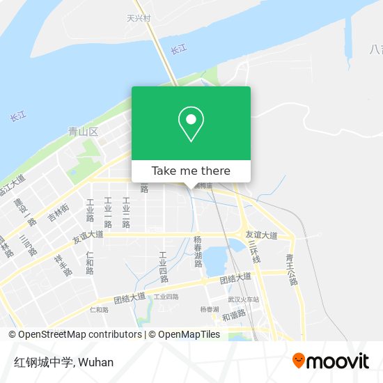 红钢城中学 map