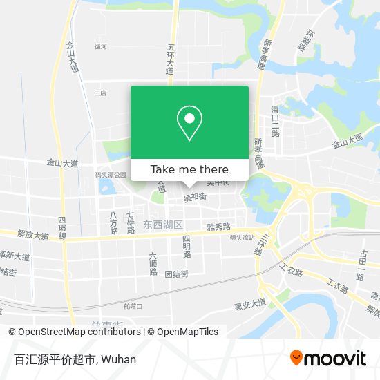 百汇源平价超市 map