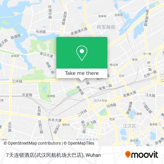 7天连锁酒店(武汉民航机场大巴店) map