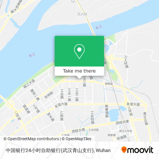 中国银行24小时自助银行(武汉青山支行) map