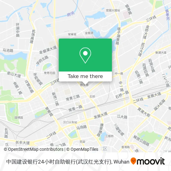 中国建设银行24小时自助银行(武汉红光支行) map