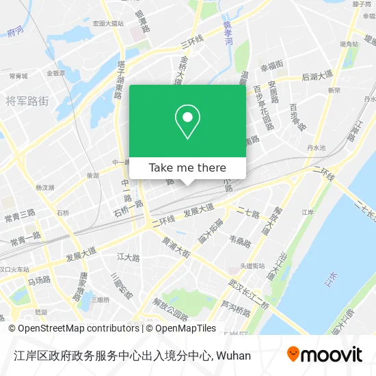 江岸区政府政务服务中心出入境分中心 map