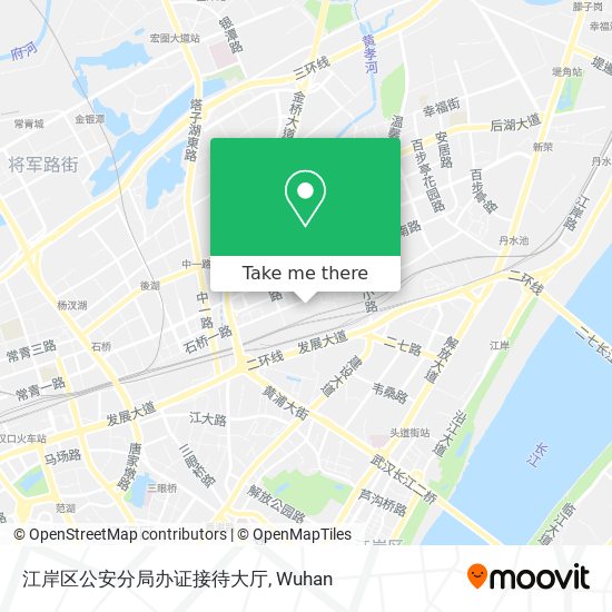 江岸区公安分局办证接待大厅 map