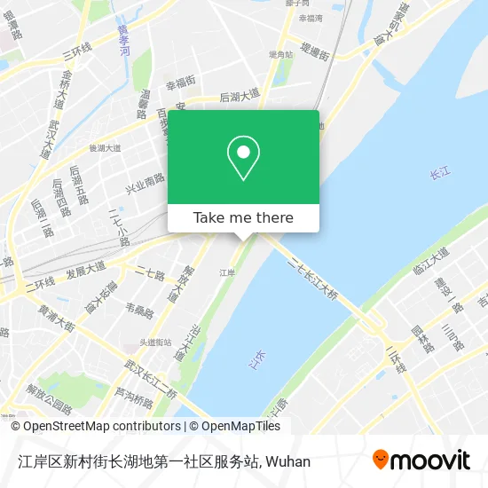 江岸区新村街长湖地第一社区服务站 map